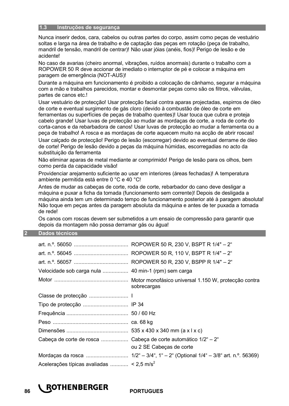 ROTHENBERGER ROPOWER 50 R User Manual | Page 90 / 232