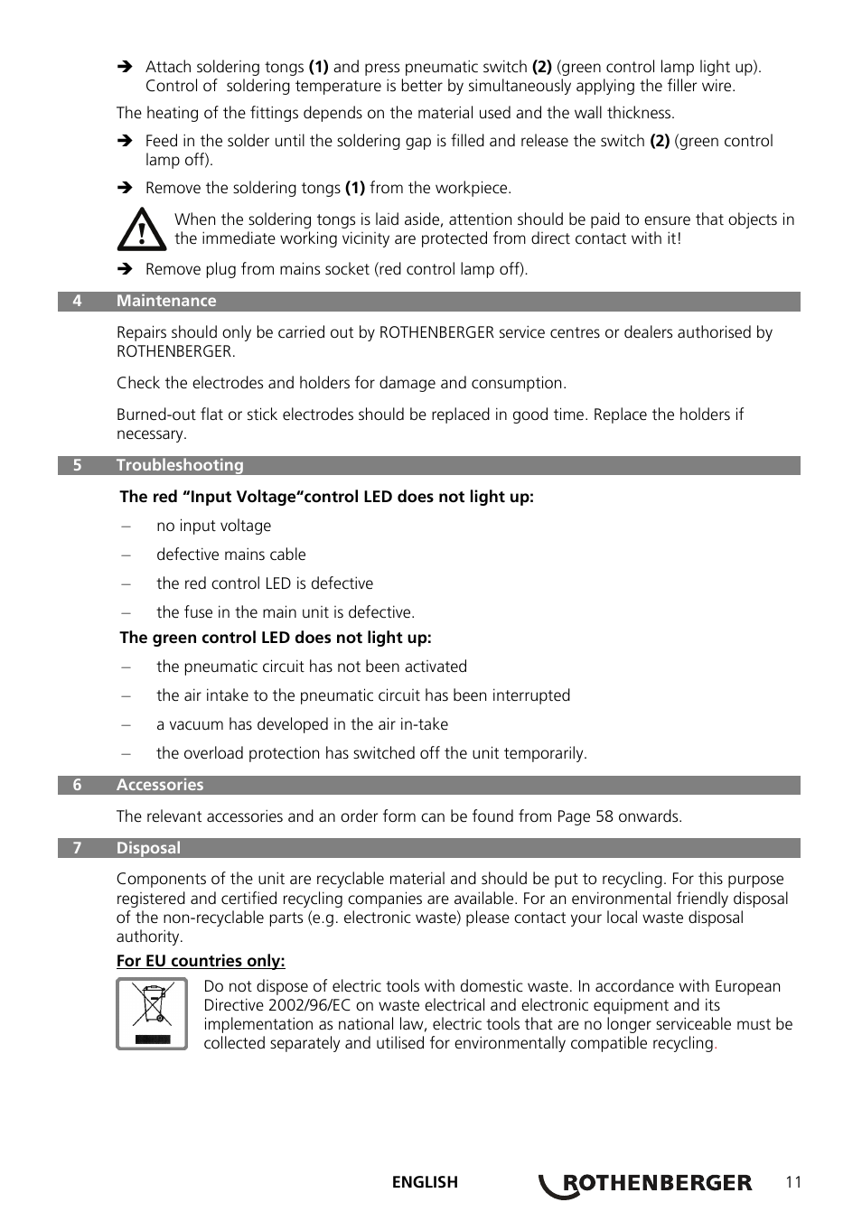 ROTHENBERGER ROTHERM 2000 Weichlöt-Gerät User Manual | Page 13 / 66