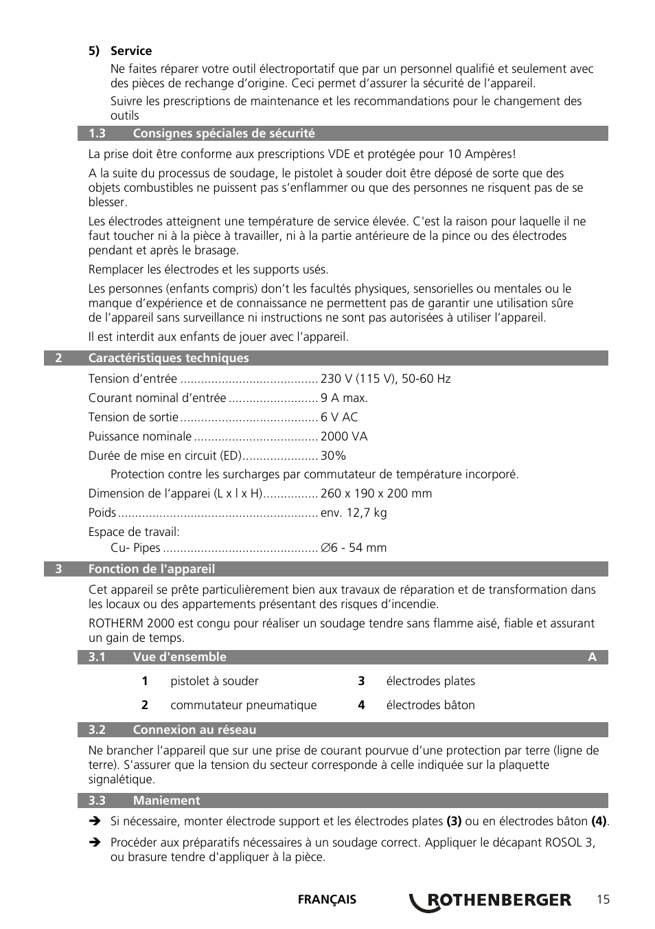 ROTHENBERGER ROTHERM 2000 Weichlöt-Gerät User Manual | Page 17 / 66