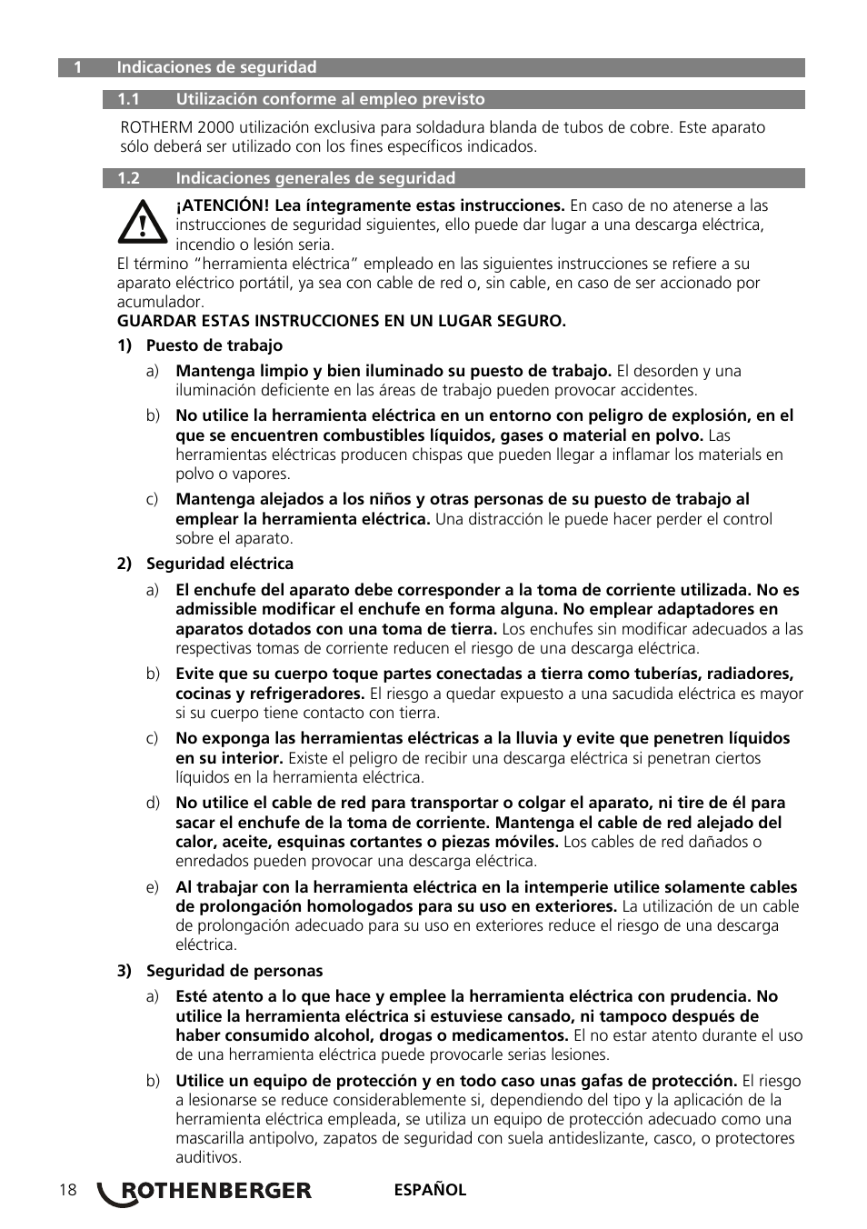 ROTHENBERGER ROTHERM 2000 Weichlöt-Gerät User Manual | Page 20 / 66