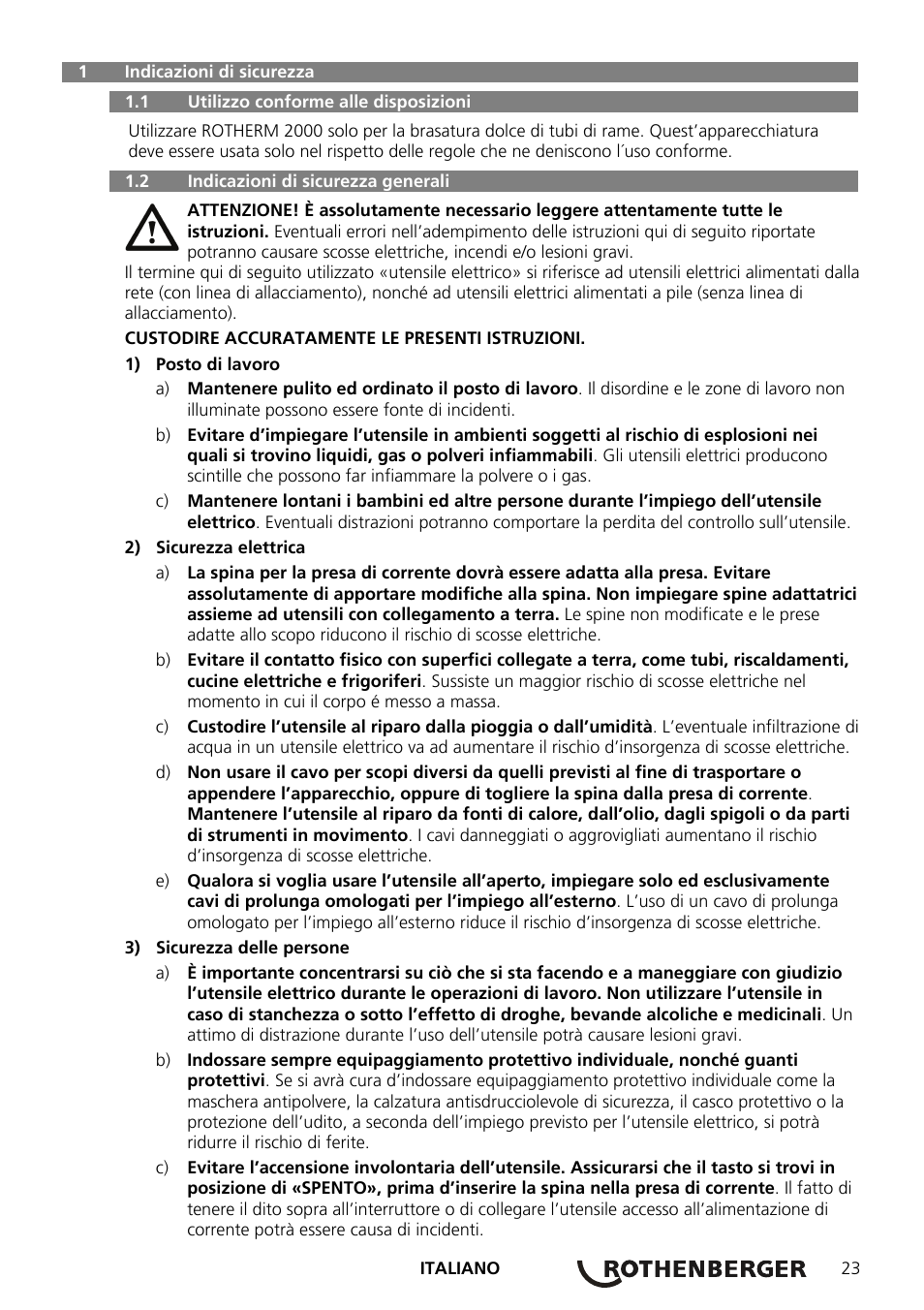 ROTHENBERGER ROTHERM 2000 Weichlöt-Gerät User Manual | Page 25 / 66