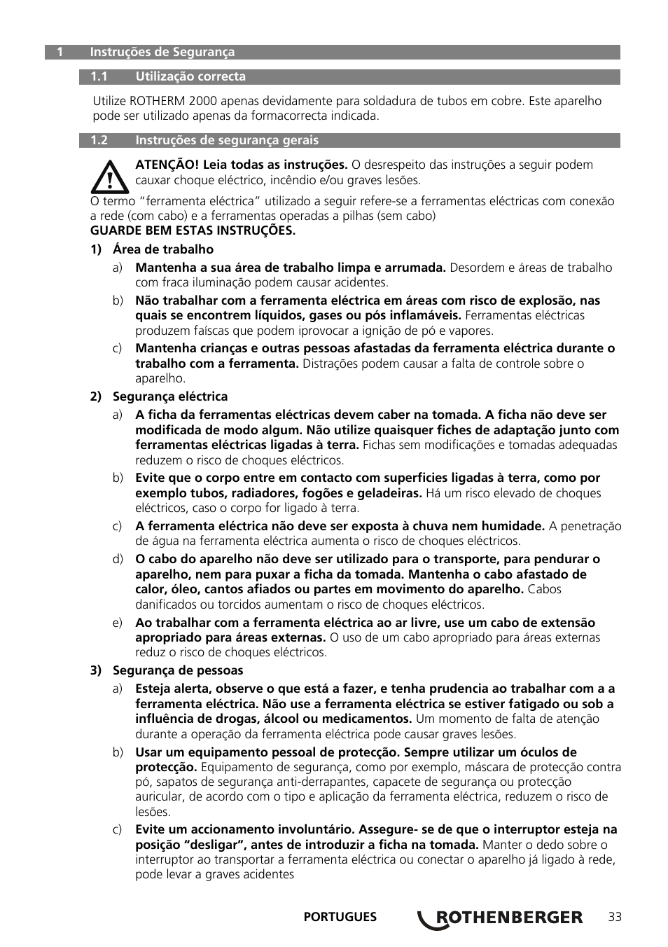 ROTHENBERGER ROTHERM 2000 Weichlöt-Gerät User Manual | Page 35 / 66