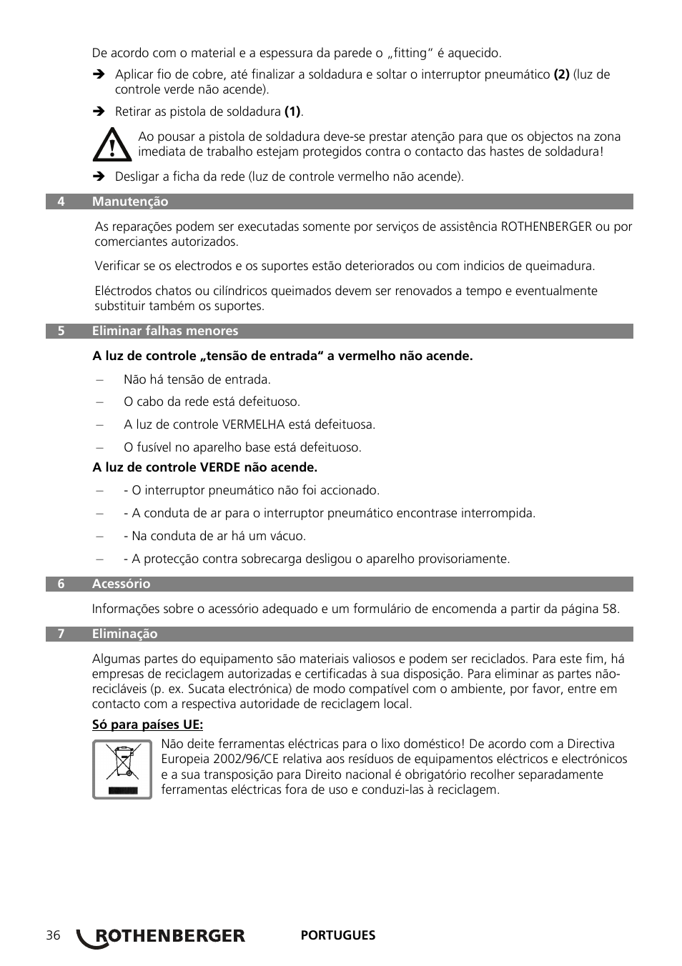 ROTHENBERGER ROTHERM 2000 Weichlöt-Gerät User Manual | Page 38 / 66