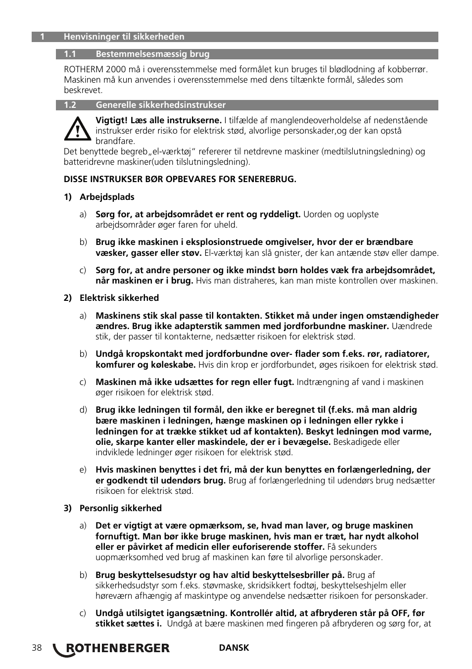 ROTHENBERGER ROTHERM 2000 Weichlöt-Gerät User Manual | Page 40 / 66