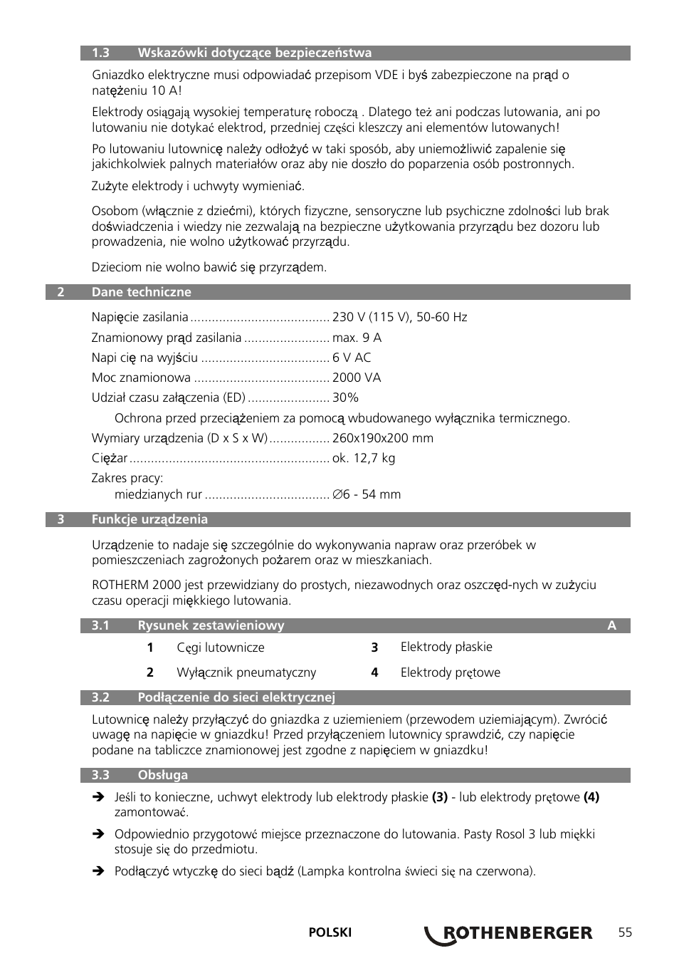 ROTHENBERGER ROTHERM 2000 Weichlöt-Gerät User Manual | Page 57 / 66