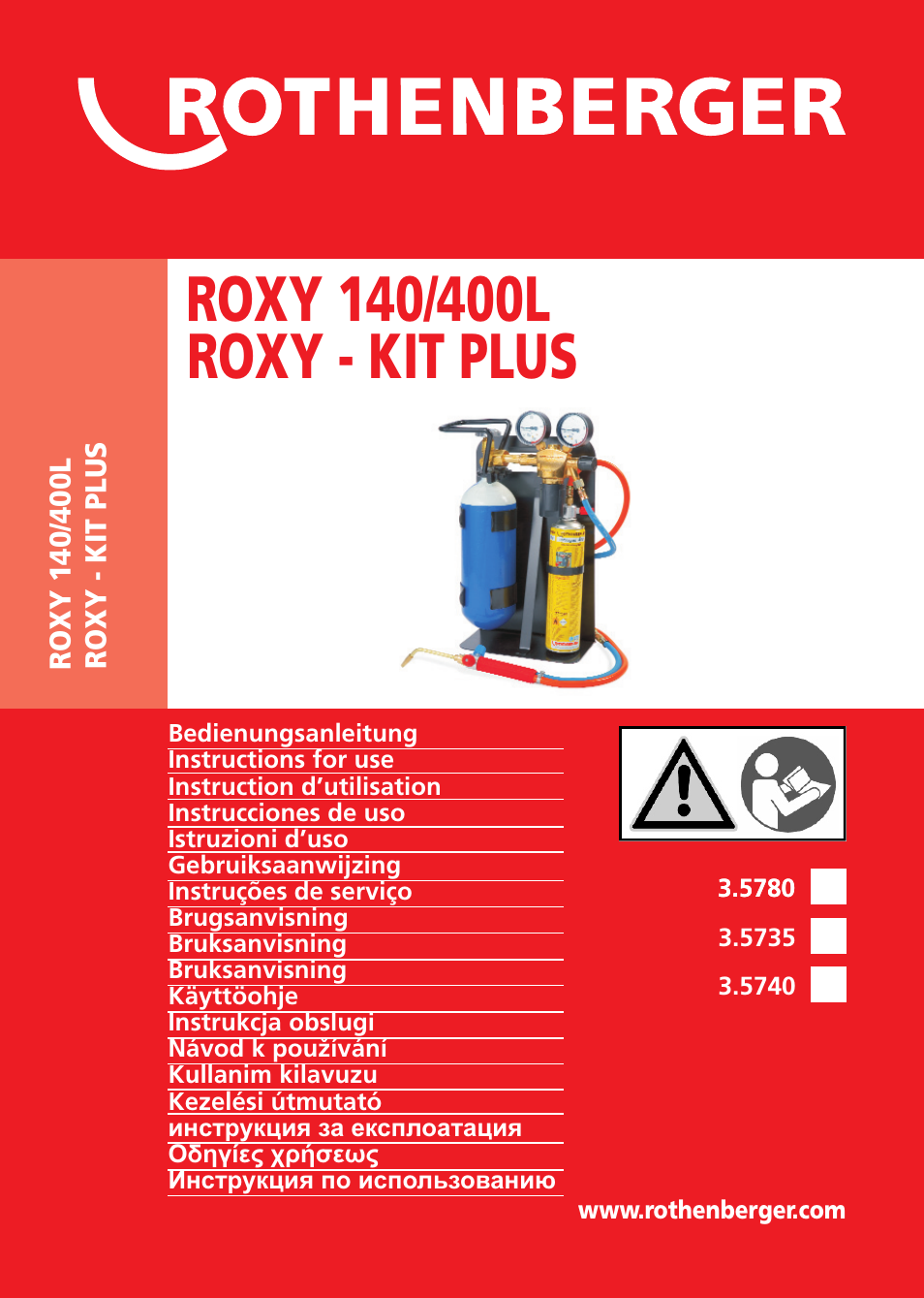 ROTHENBERGER ROXY 400 L Set User Manual | 132 pages