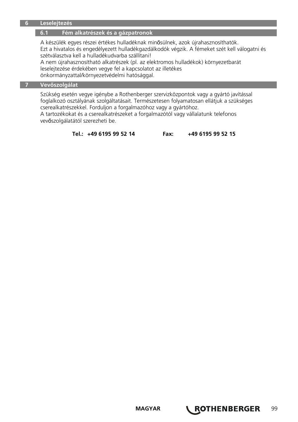 ROTHENBERGER ROXY 400 L Set User Manual | Page 103 / 132