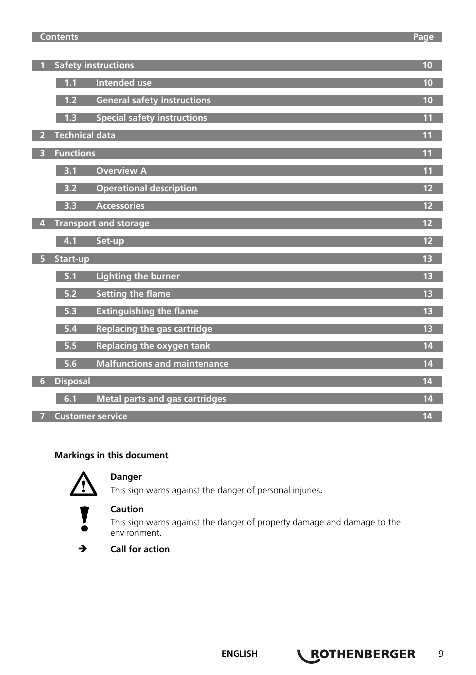 ROTHENBERGER ROXY 400 L Set User Manual | Page 13 / 132