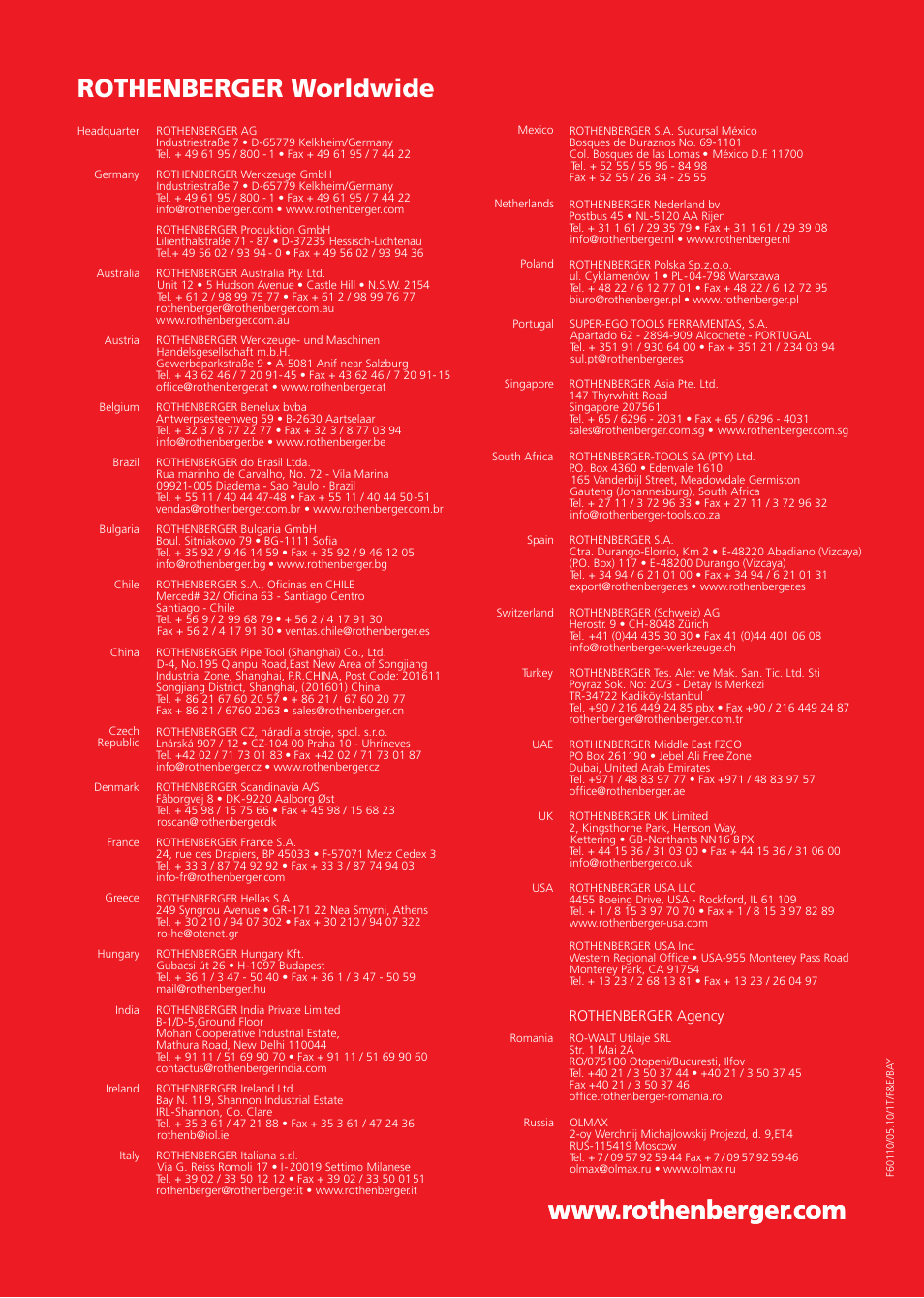 Seite12 | ROTHENBERGER ROXY 400 L Set User Manual | Page 132 / 132