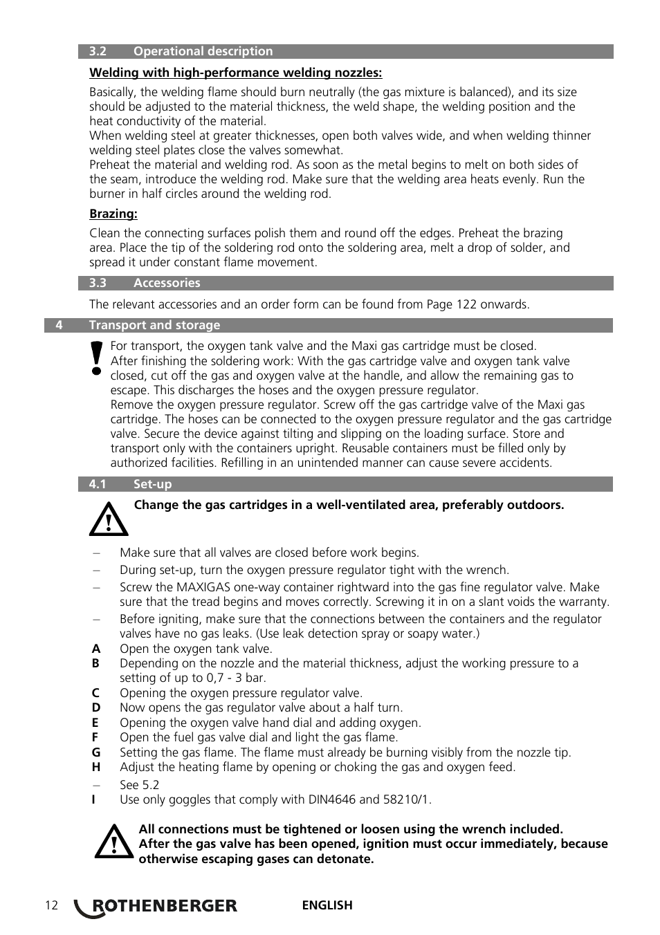 ROTHENBERGER ROXY 400 L Set User Manual | Page 16 / 132