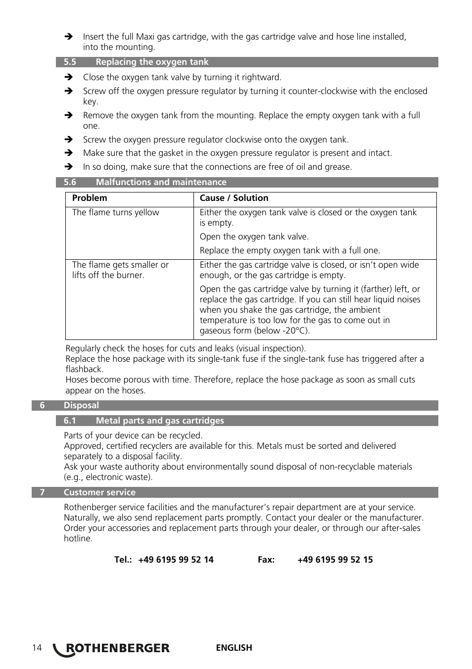 ROTHENBERGER ROXY 400 L Set User Manual | Page 18 / 132