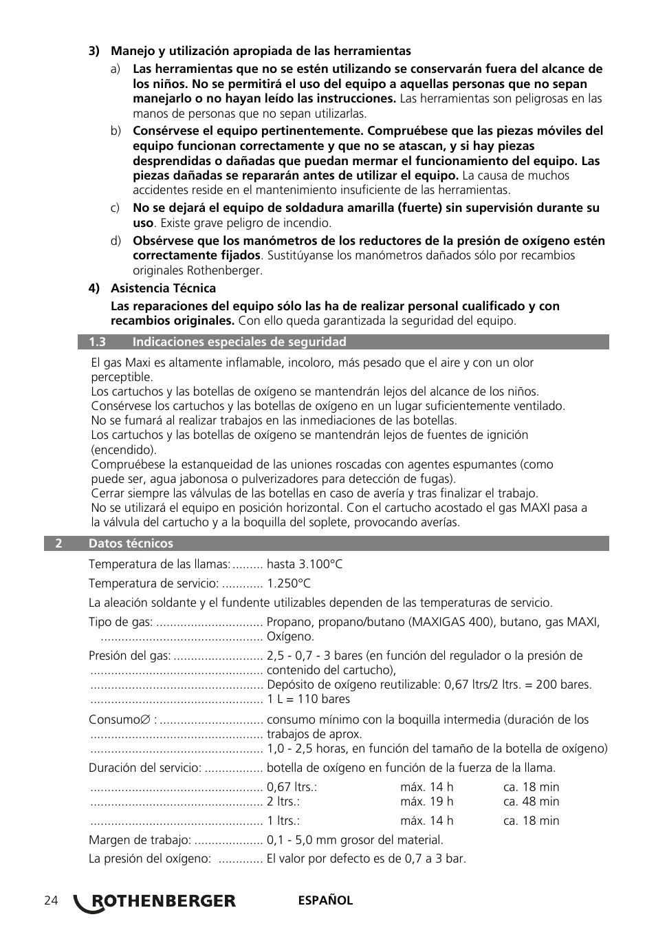 ROTHENBERGER ROXY 400 L Set User Manual | Page 28 / 132