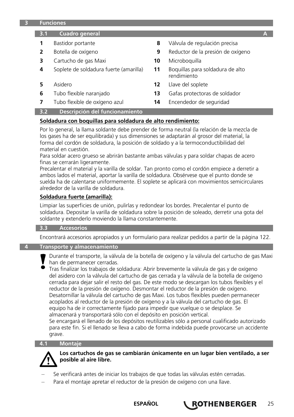ROTHENBERGER ROXY 400 L Set User Manual | Page 29 / 132