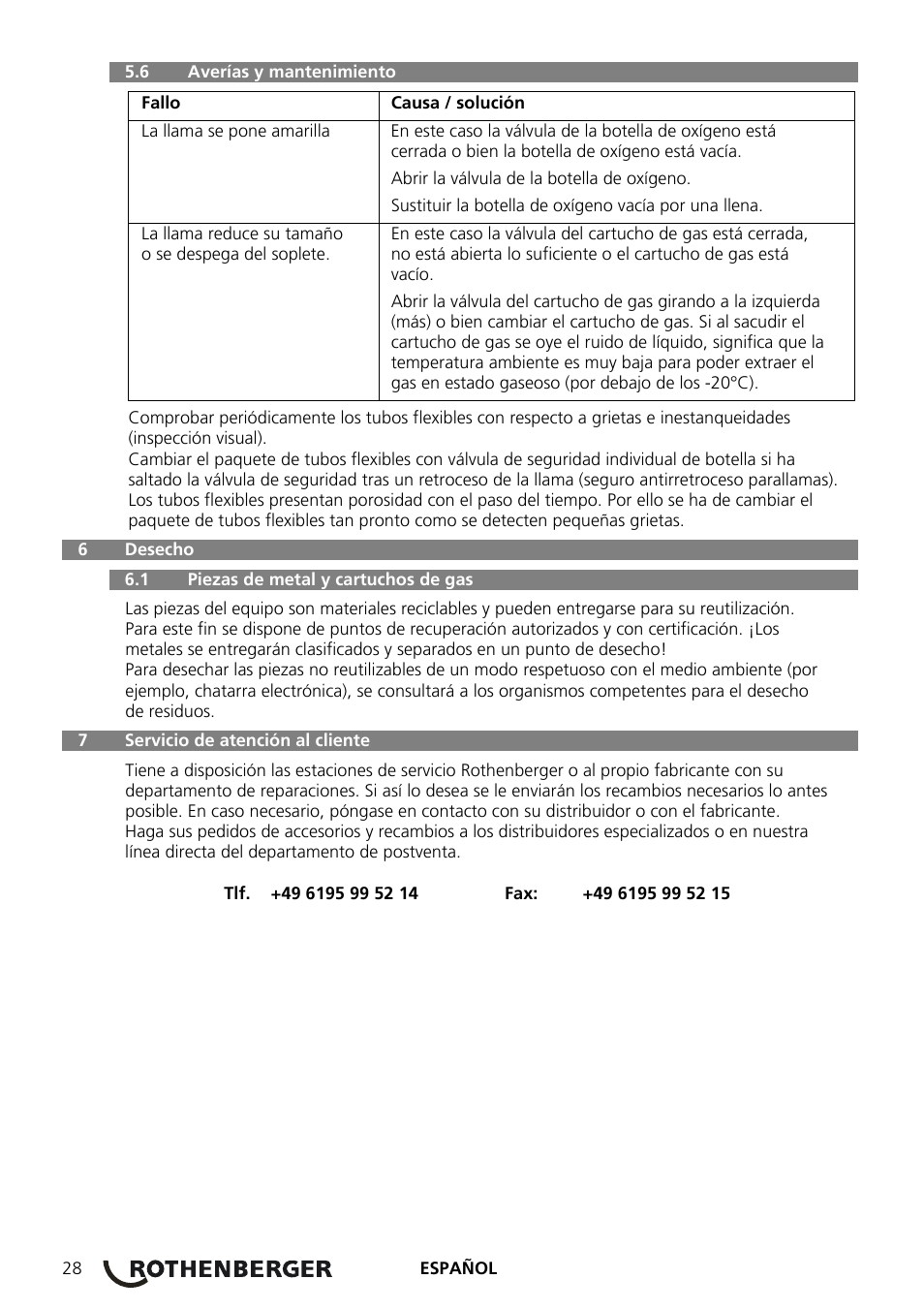 ROTHENBERGER ROXY 400 L Set User Manual | Page 32 / 132