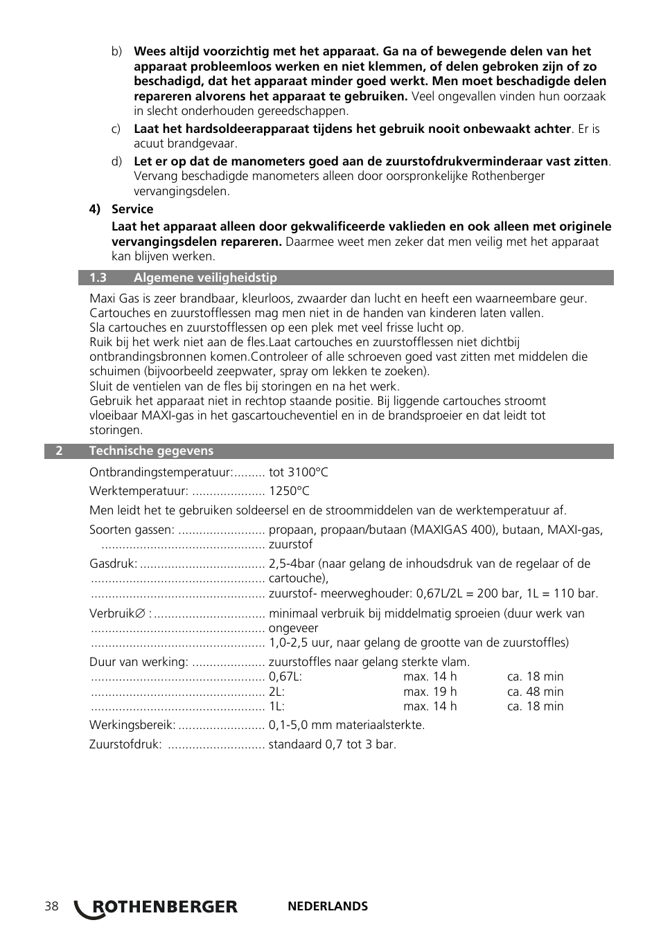 ROTHENBERGER ROXY 400 L Set User Manual | Page 42 / 132