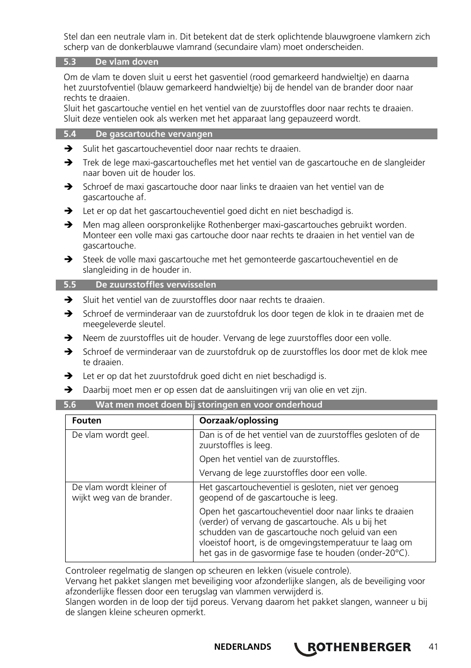 ROTHENBERGER ROXY 400 L Set User Manual | Page 45 / 132