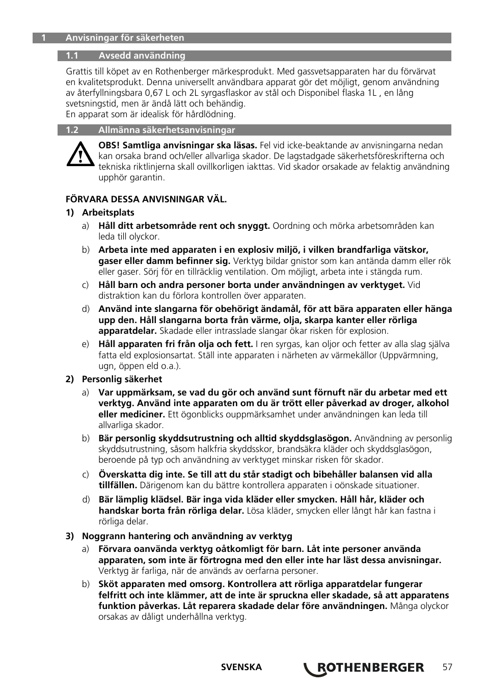 ROTHENBERGER ROXY 400 L Set User Manual | Page 61 / 132