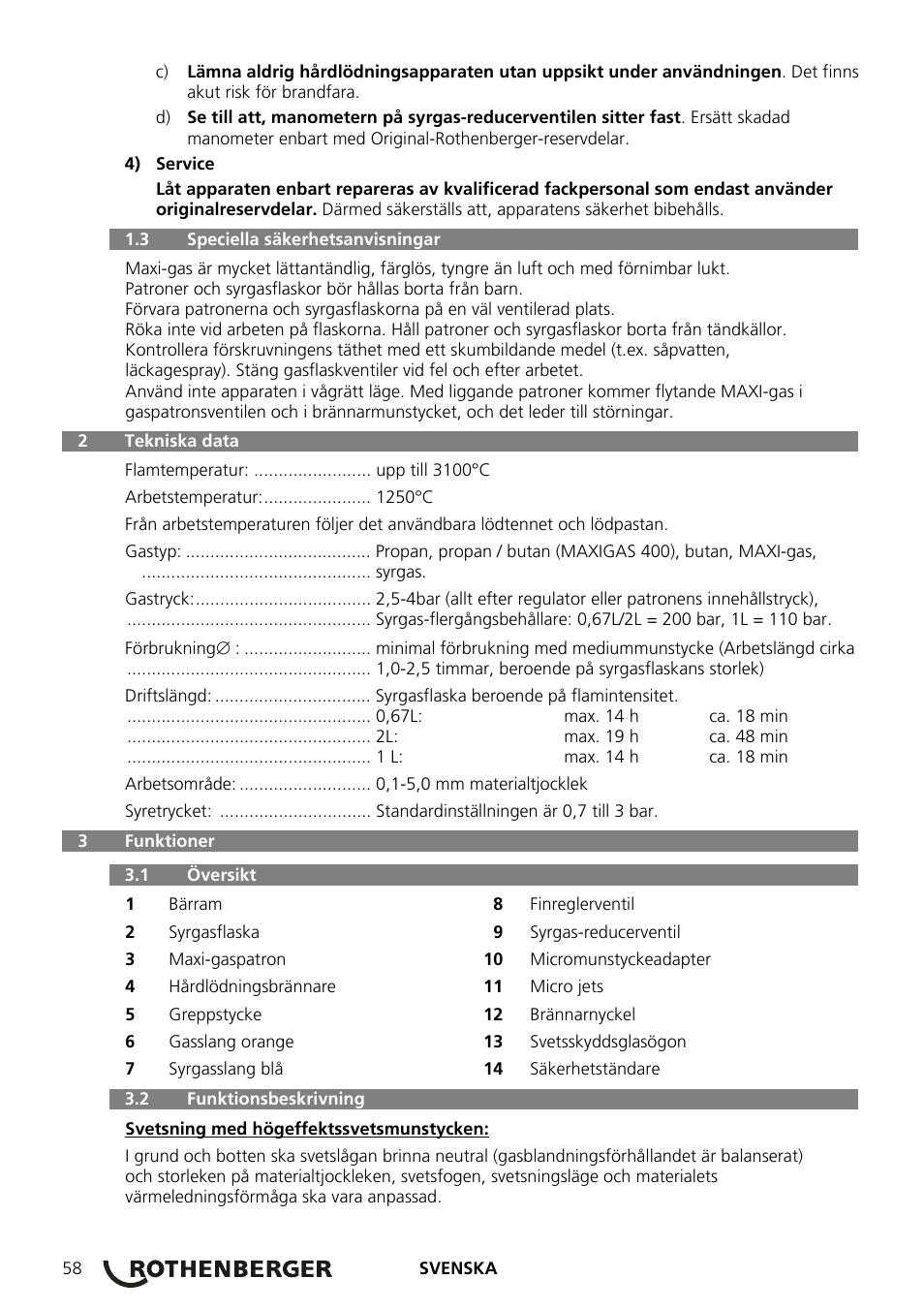 ROTHENBERGER ROXY 400 L Set User Manual | Page 62 / 132