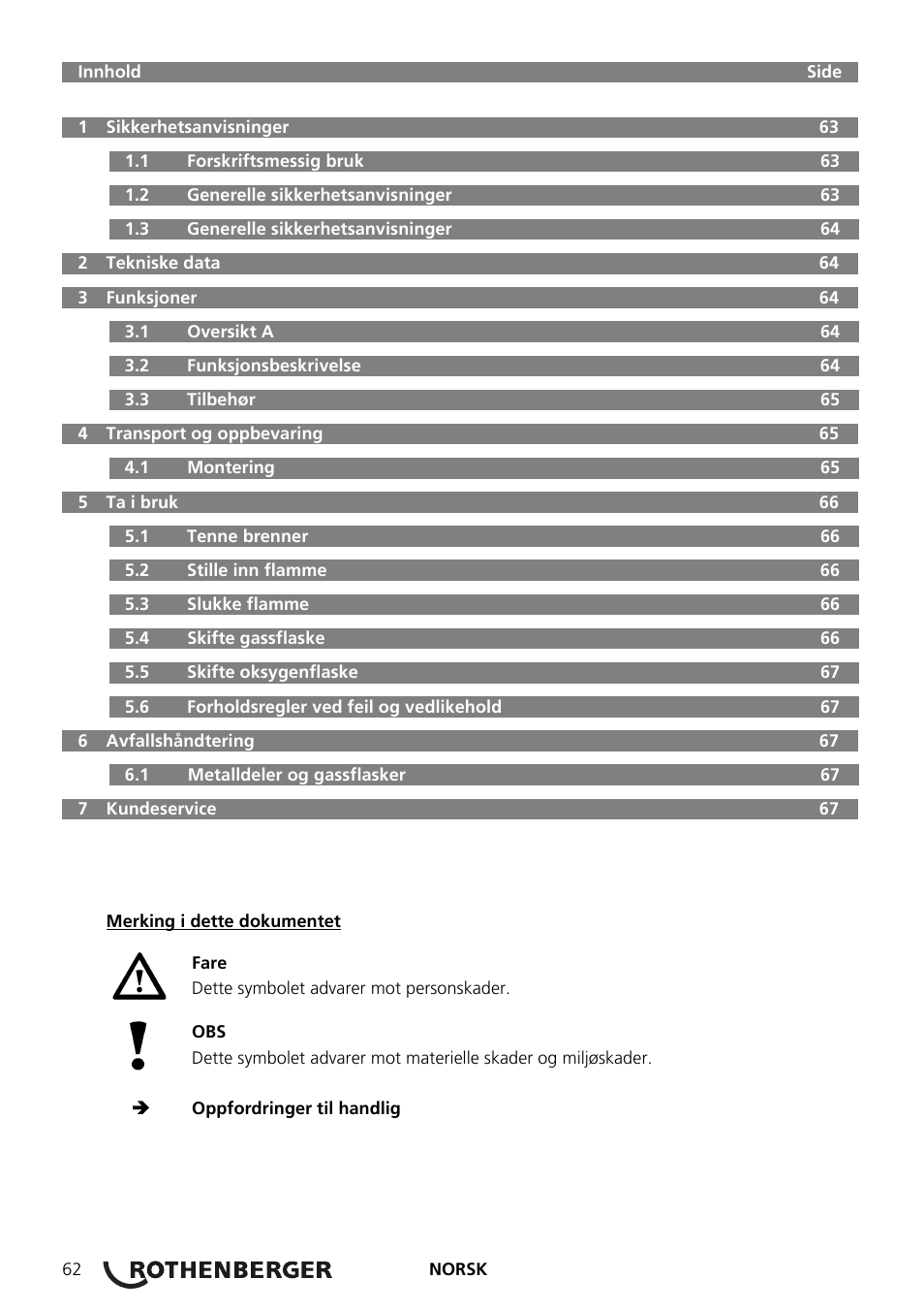 ROTHENBERGER ROXY 400 L Set User Manual | Page 66 / 132