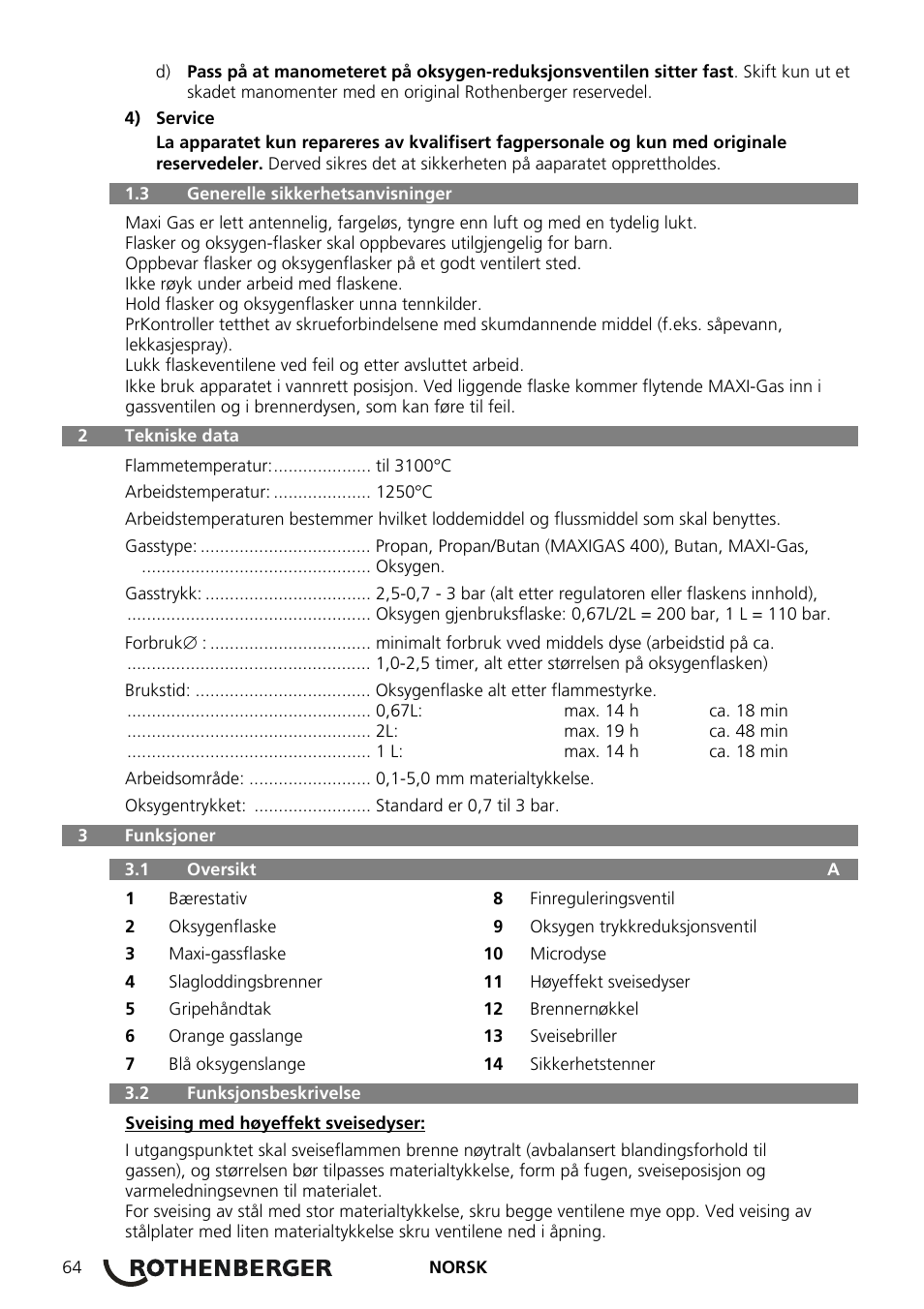 ROTHENBERGER ROXY 400 L Set User Manual | Page 68 / 132