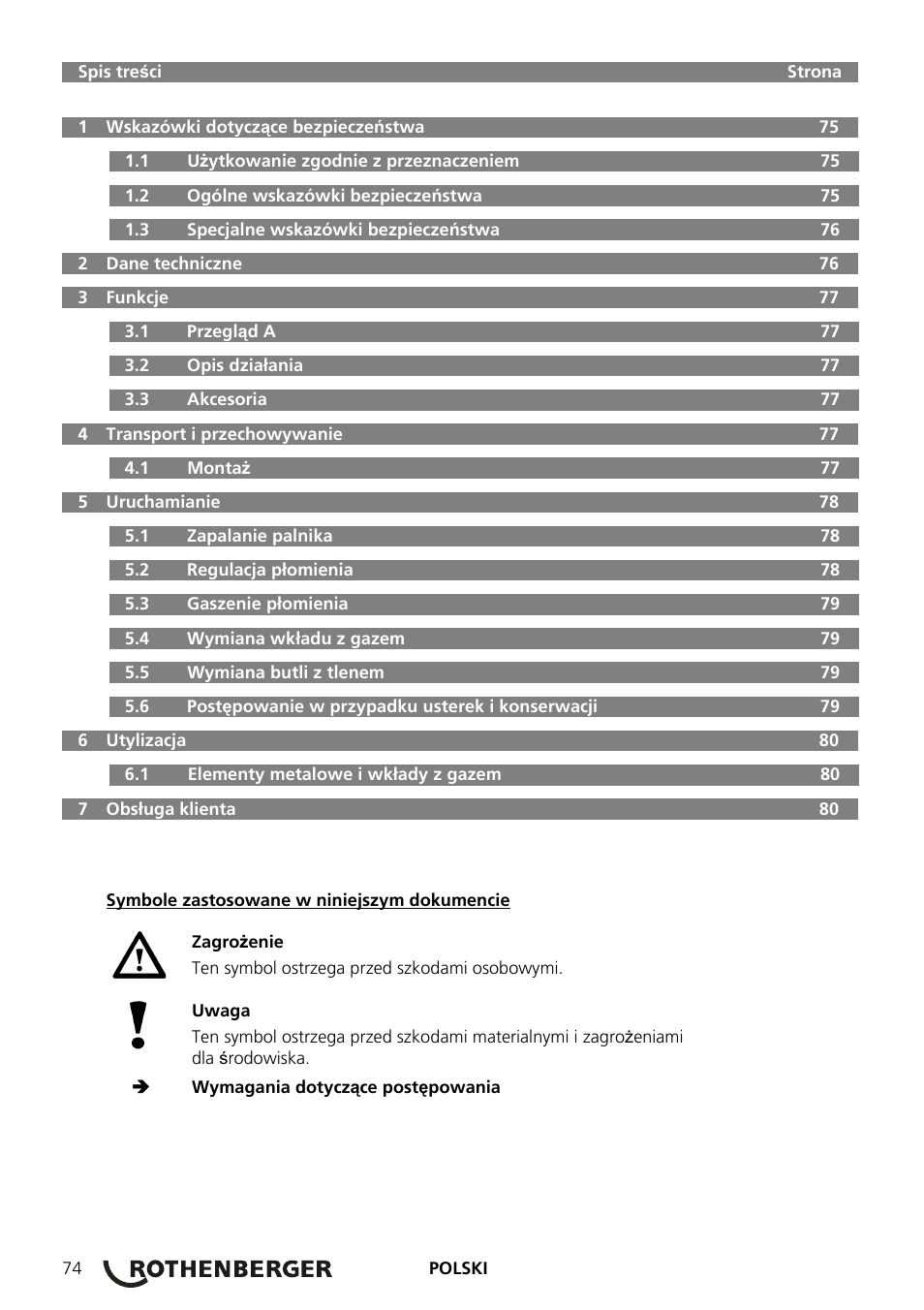 ROTHENBERGER ROXY 400 L Set User Manual | Page 78 / 132