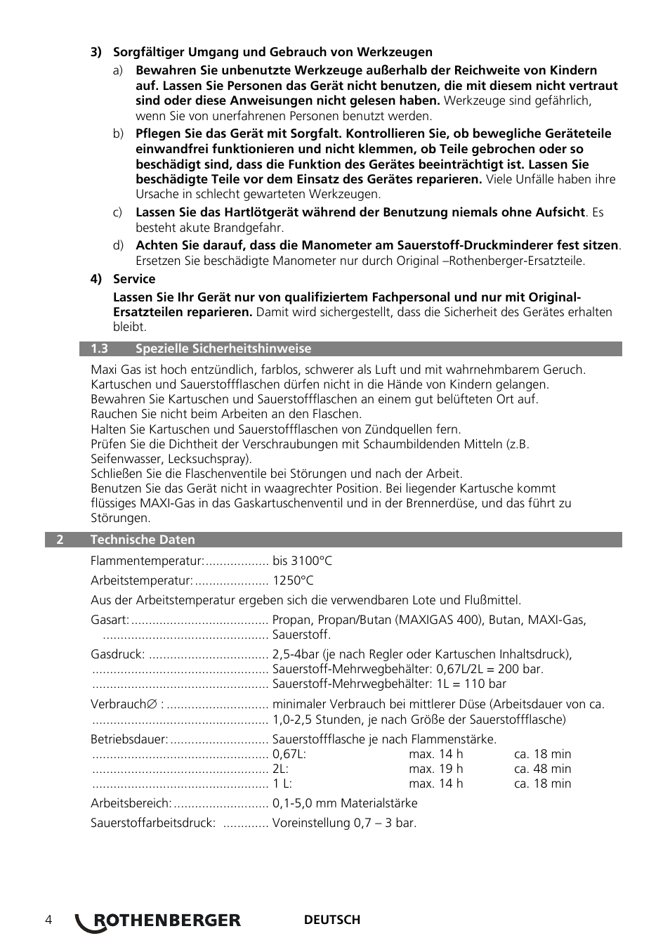 ROTHENBERGER ROXY 400 L Set User Manual | Page 8 / 132