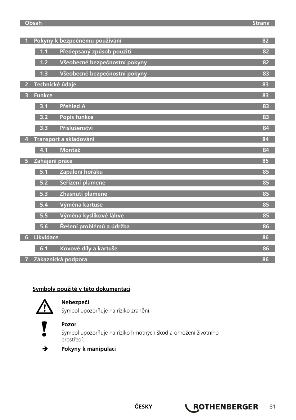 ROTHENBERGER ROXY 400 L Set User Manual | Page 85 / 132