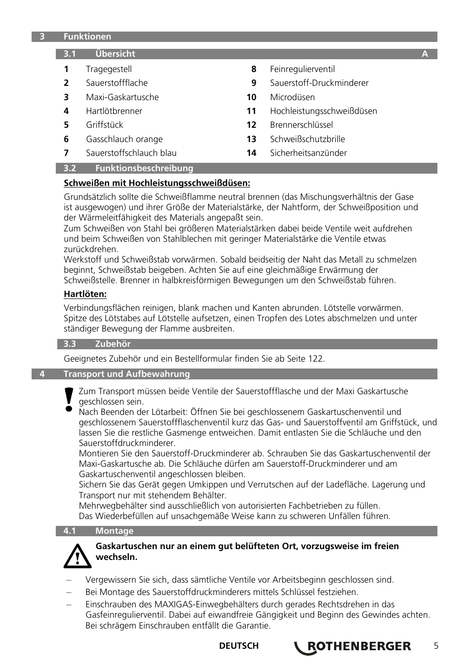 ROTHENBERGER ROXY 400 L Set User Manual | Page 9 / 132