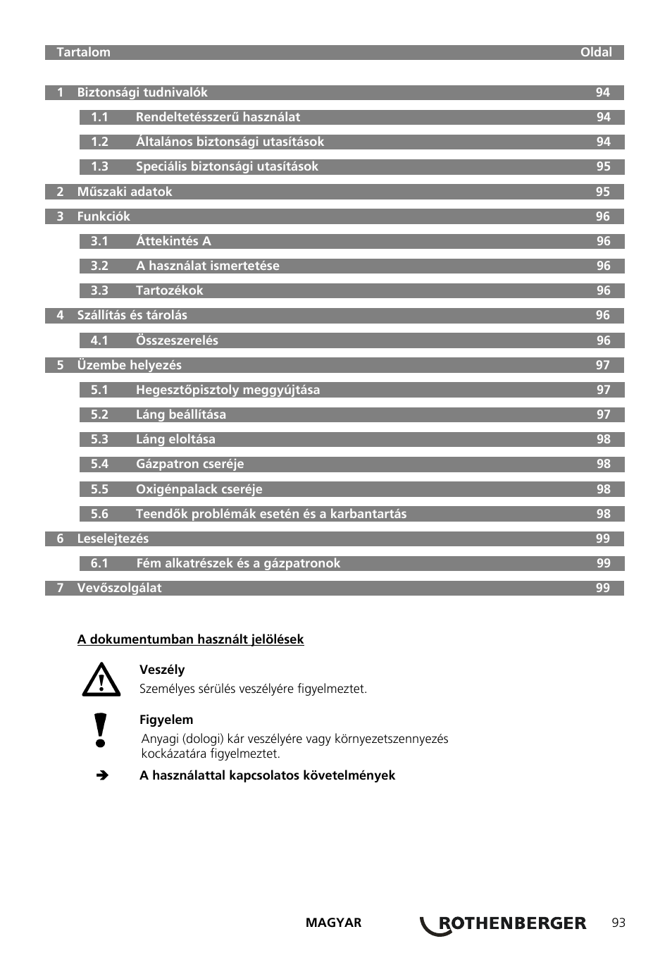ROTHENBERGER ROXY 400 L Set User Manual | Page 97 / 132