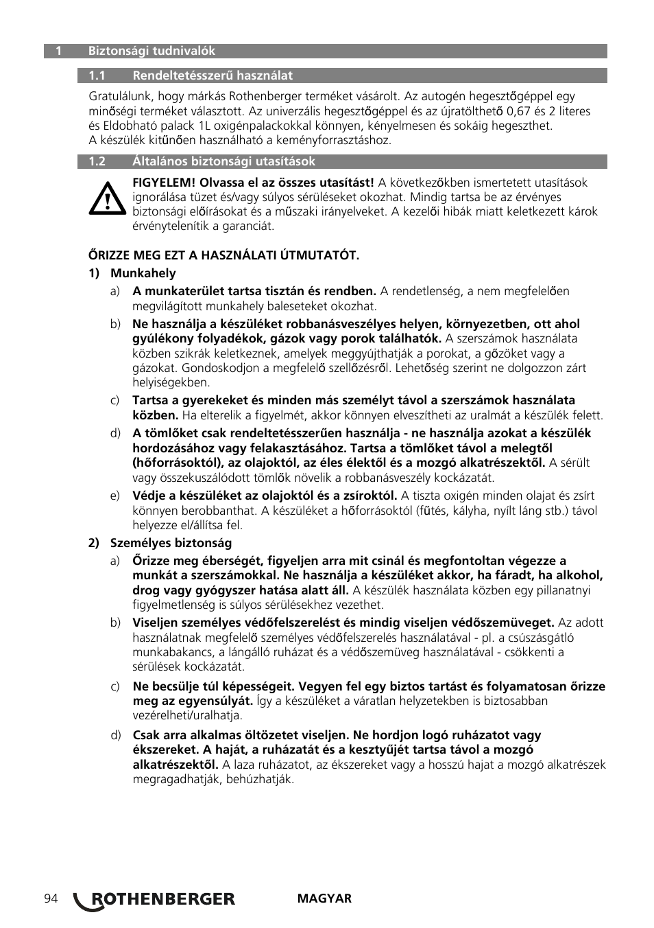 ROTHENBERGER ROXY 400 L Set User Manual | Page 98 / 132