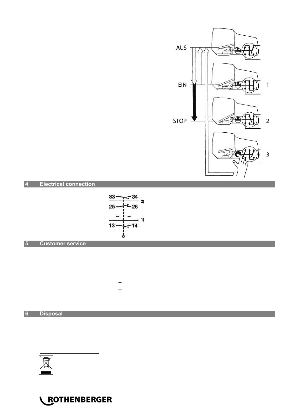 ROTHENBERGER Sicherheitsfußschalter User Manual | Page 12 / 84