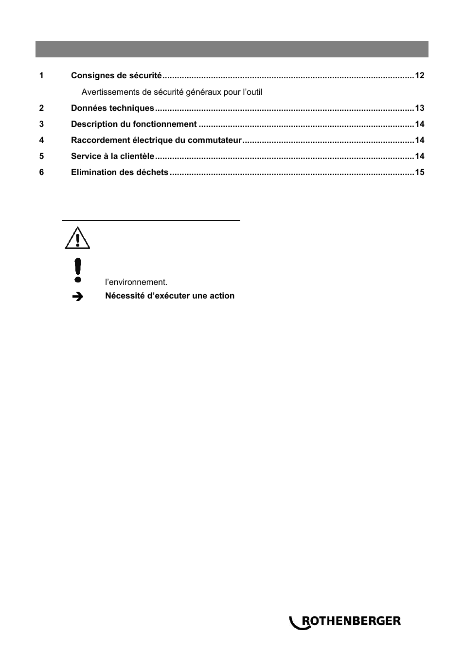 ROTHENBERGER Sicherheitsfußschalter User Manual | Page 13 / 84