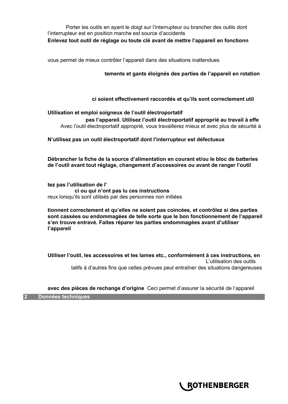 ROTHENBERGER Sicherheitsfußschalter User Manual | Page 15 / 84