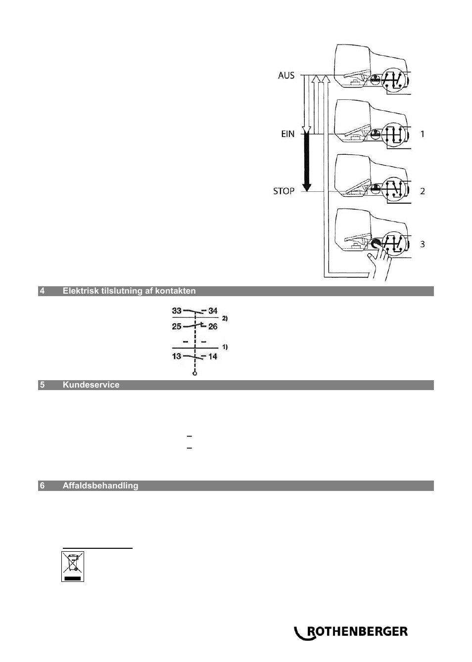 ROTHENBERGER Sicherheitsfußschalter User Manual | Page 41 / 84