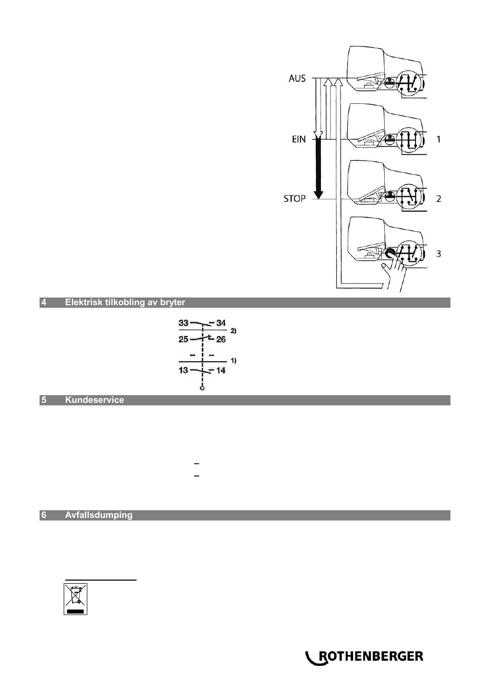 ROTHENBERGER Sicherheitsfußschalter User Manual | Page 49 / 84