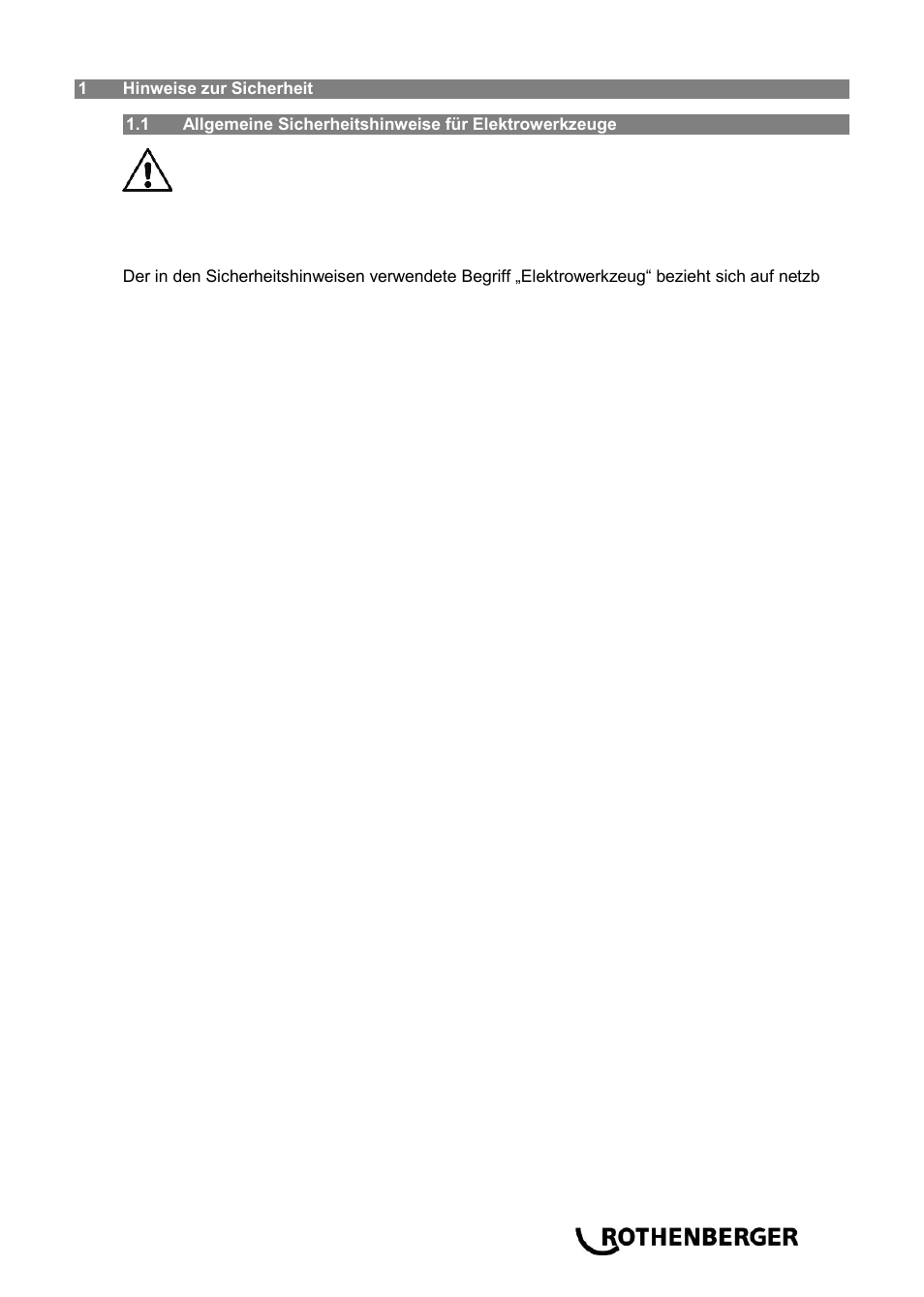 ROTHENBERGER Sicherheitsfußschalter User Manual | Page 5 / 84