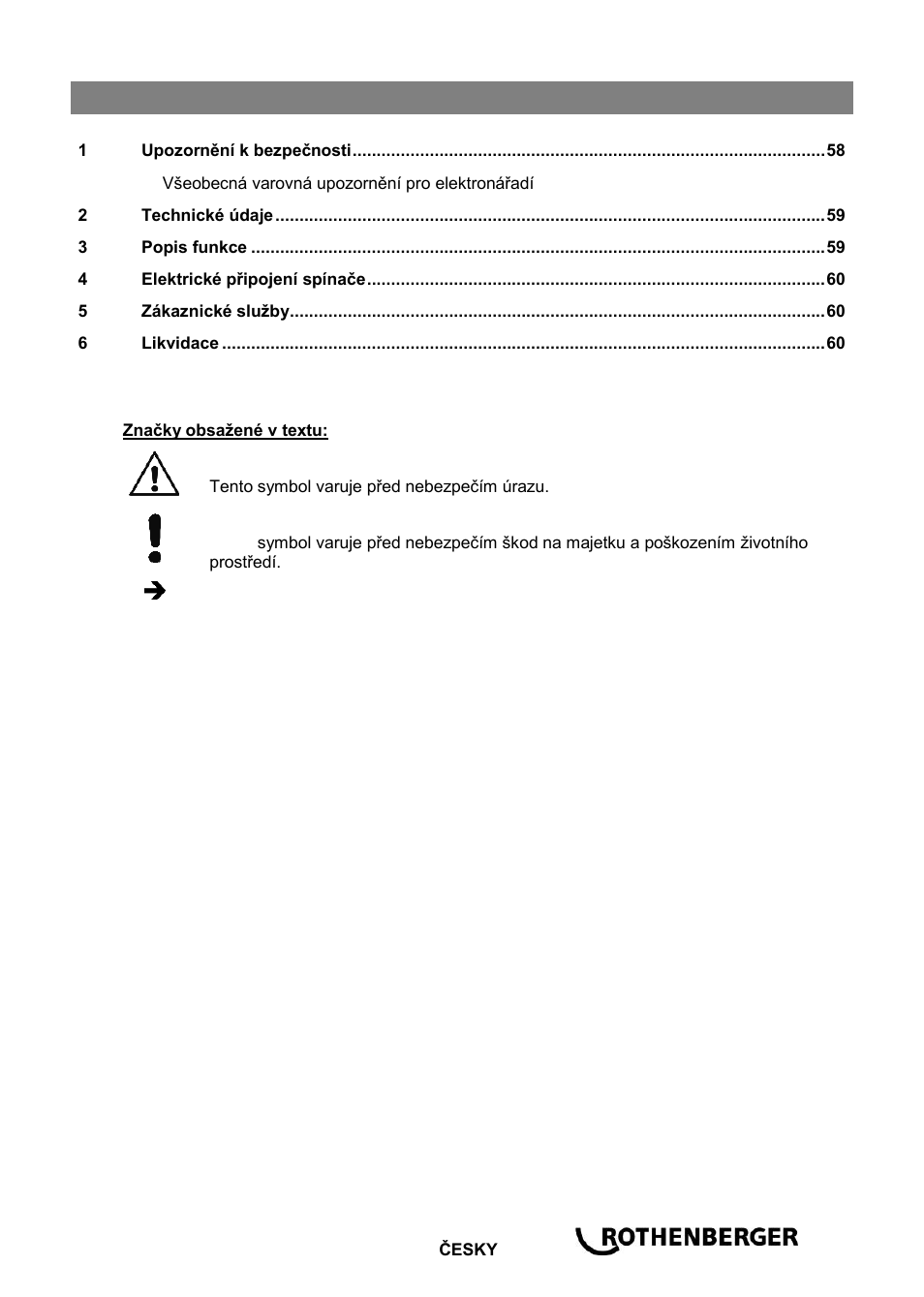 Ba_sicherheits-fußschalter_0514 cz, Content stránky | ROTHENBERGER Sicherheitsfußschalter User Manual | Page 59 / 84