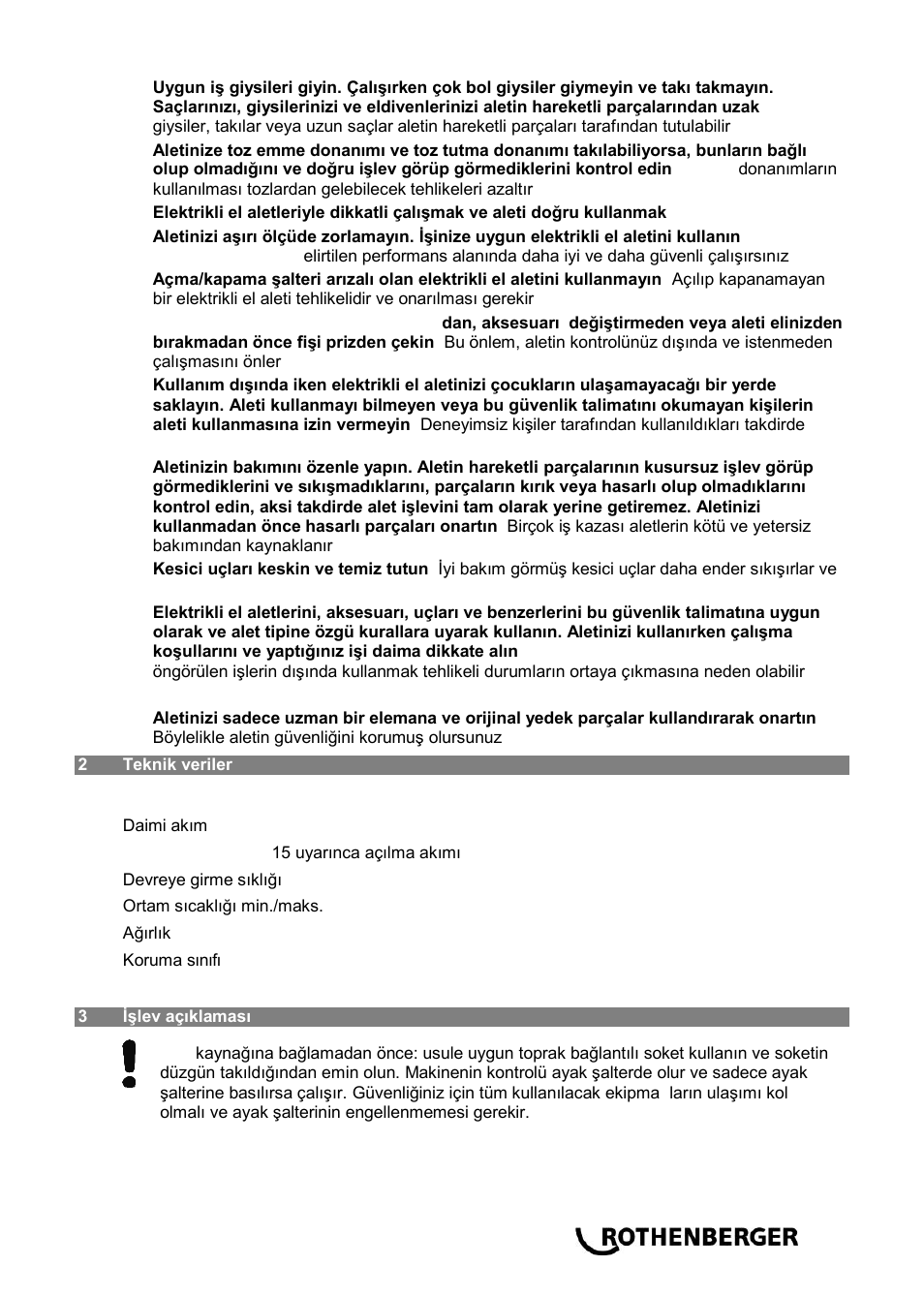 ROTHENBERGER Sicherheitsfußschalter User Manual | Page 65 / 84