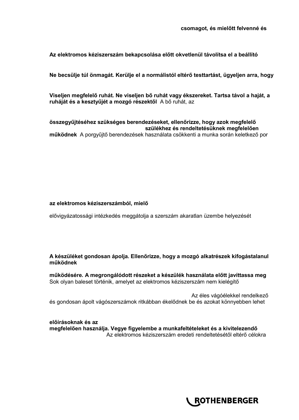 ROTHENBERGER Sicherheitsfußschalter User Manual | Page 69 / 84
