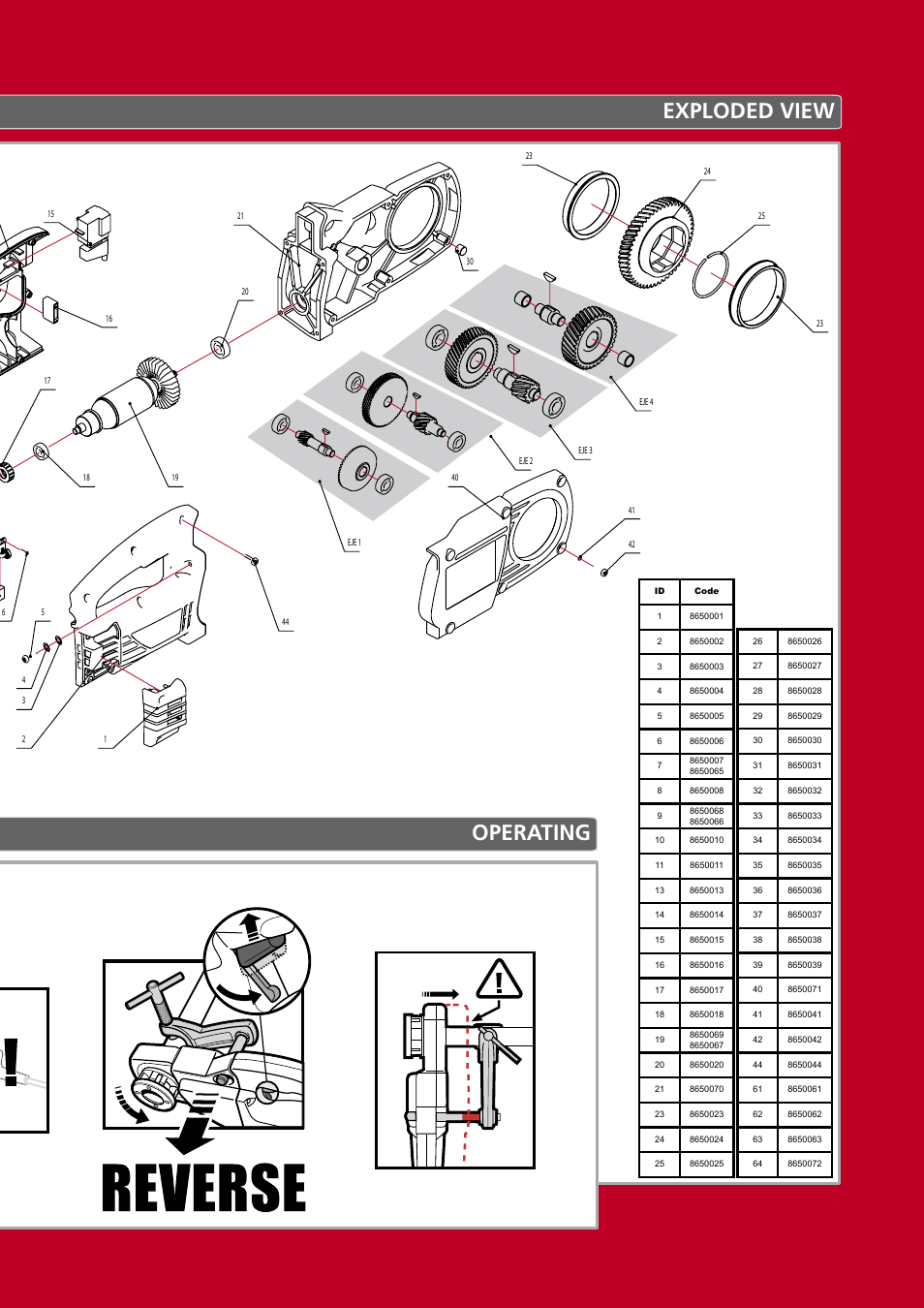 General, Idioma, Operating | Exploded view | ROTHENBERGER SUPERTRONIC 1250 User Manual | Page 3 / 72