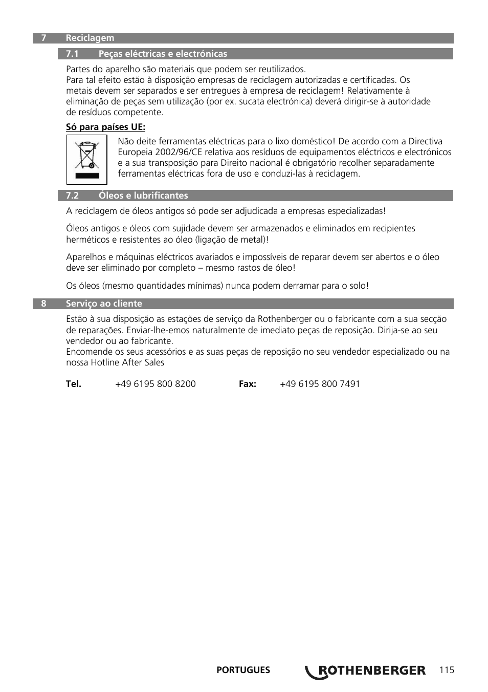 ROTHENBERGER SUPERTRONIC 2 SE/3 SE/4 SE User Manual | Page 119 / 284