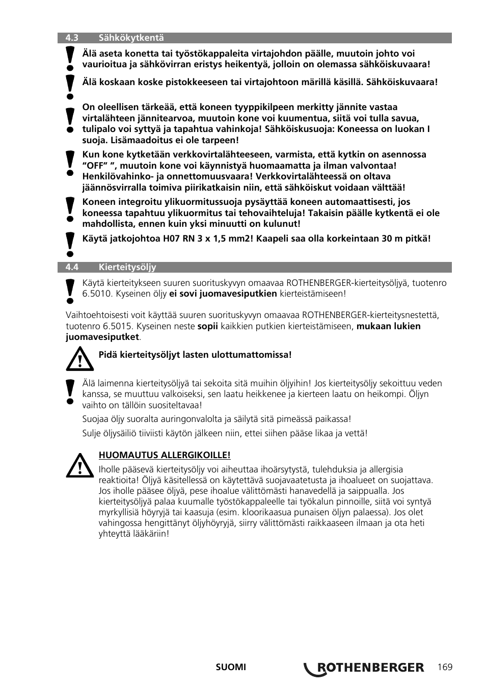 ROTHENBERGER SUPERTRONIC 2 SE/3 SE/4 SE User Manual | Page 173 / 284