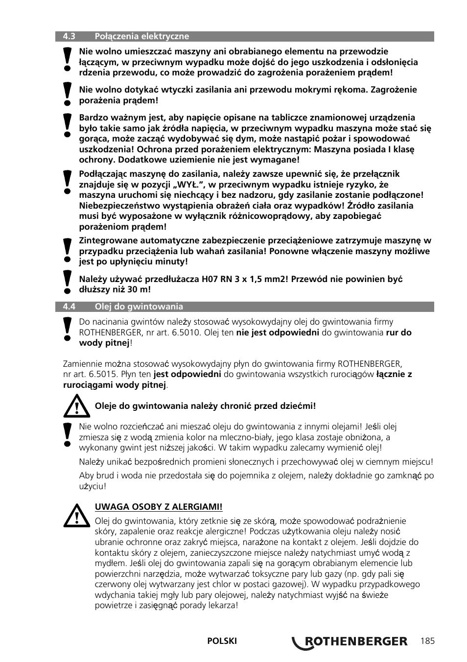 ROTHENBERGER SUPERTRONIC 2 SE/3 SE/4 SE User Manual | Page 189 / 284