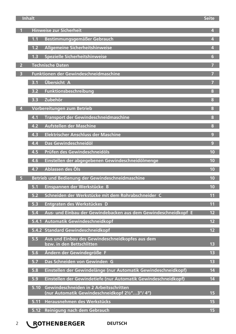 ROTHENBERGER SUPERTRONIC 2 SE/3 SE/4 SE User Manual | Page 6 / 284