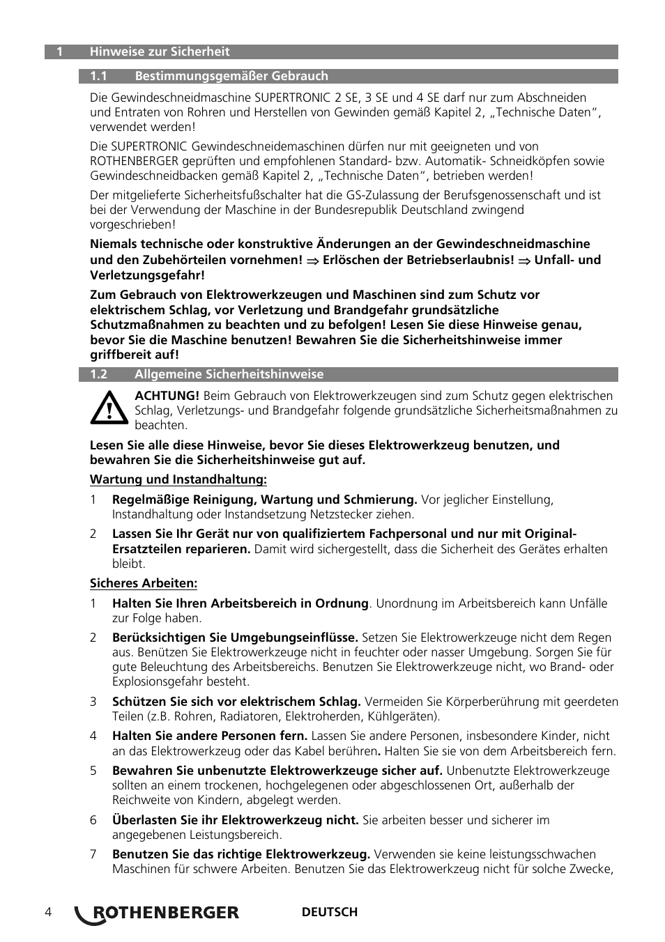 ROTHENBERGER SUPERTRONIC 2 SE/3 SE/4 SE User Manual | Page 8 / 284