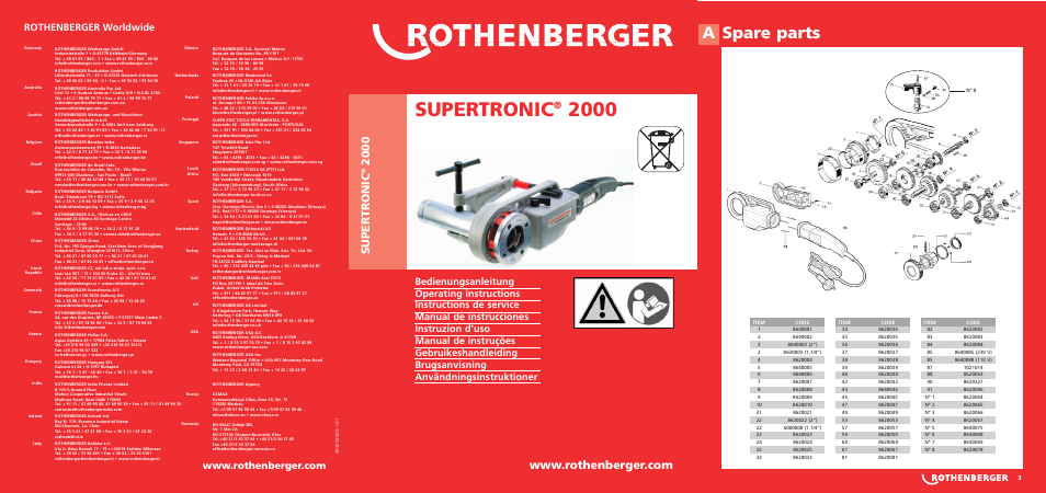 ROTHENBERGER SUPERTRONIC 2000 User Manual | 20 pages