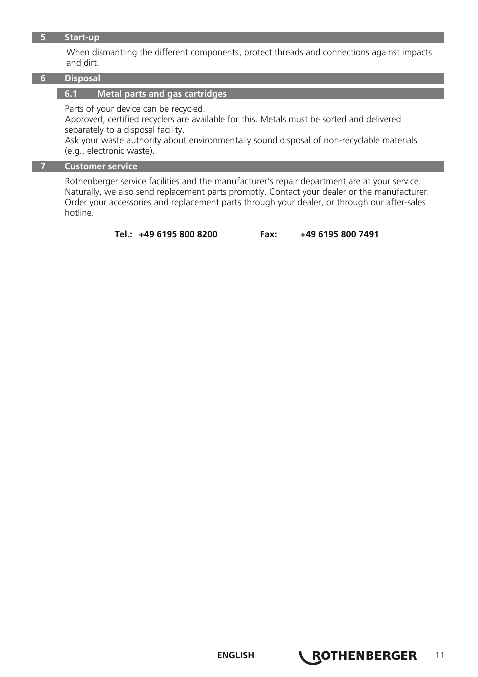 ROTHENBERGER TURBOPROP User Manual | Page 15 / 96