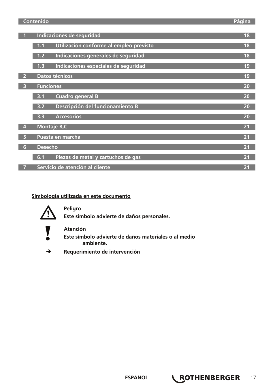 ROTHENBERGER TURBOPROP User Manual | Page 21 / 96