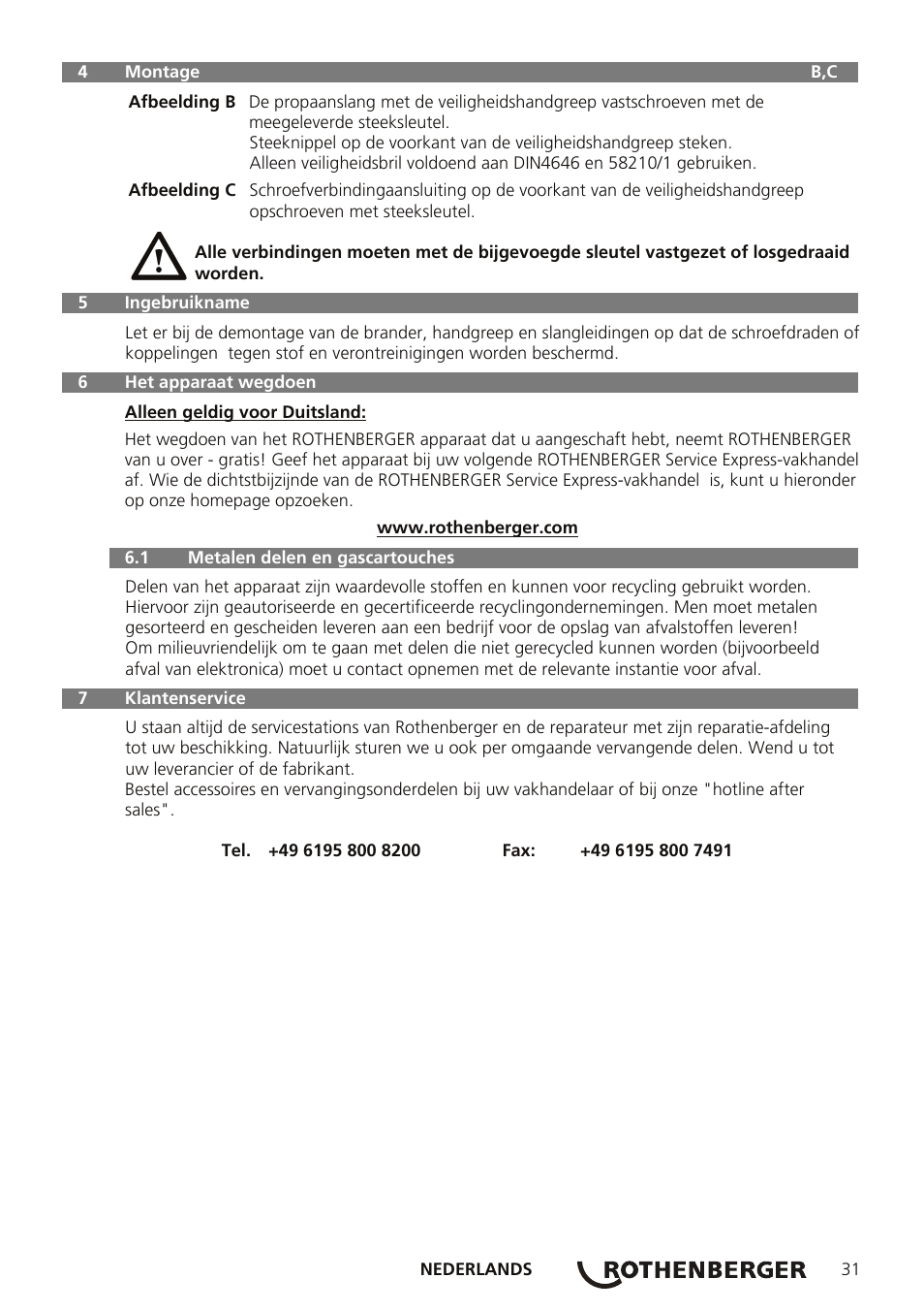 ROTHENBERGER TURBOPROP User Manual | Page 35 / 96