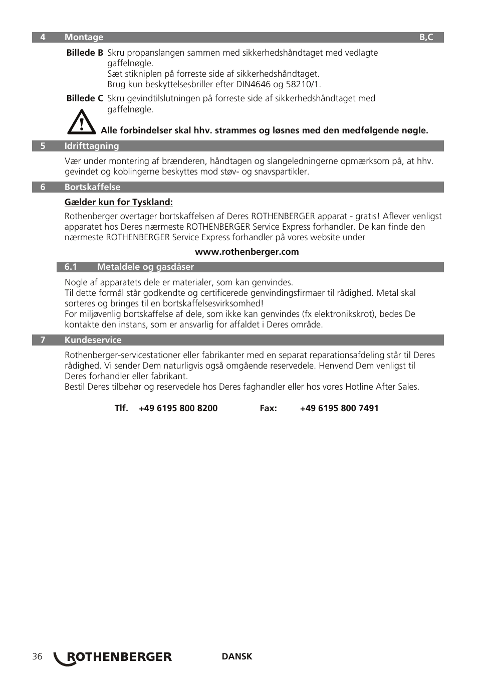 ROTHENBERGER TURBOPROP User Manual | Page 40 / 96